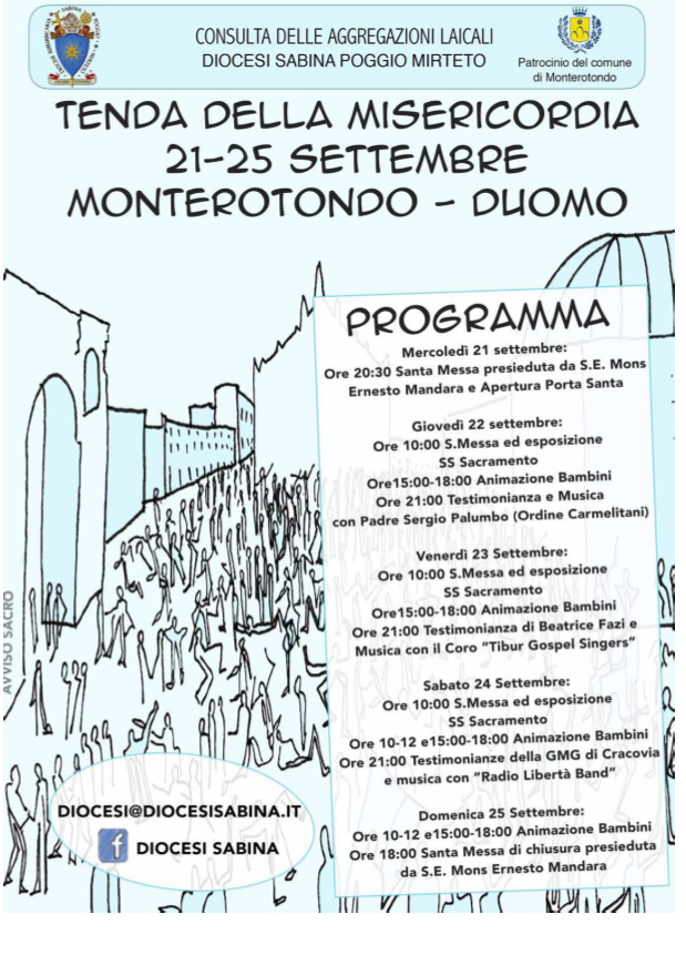 Tenda della Misericordia Monterotondo - locandina