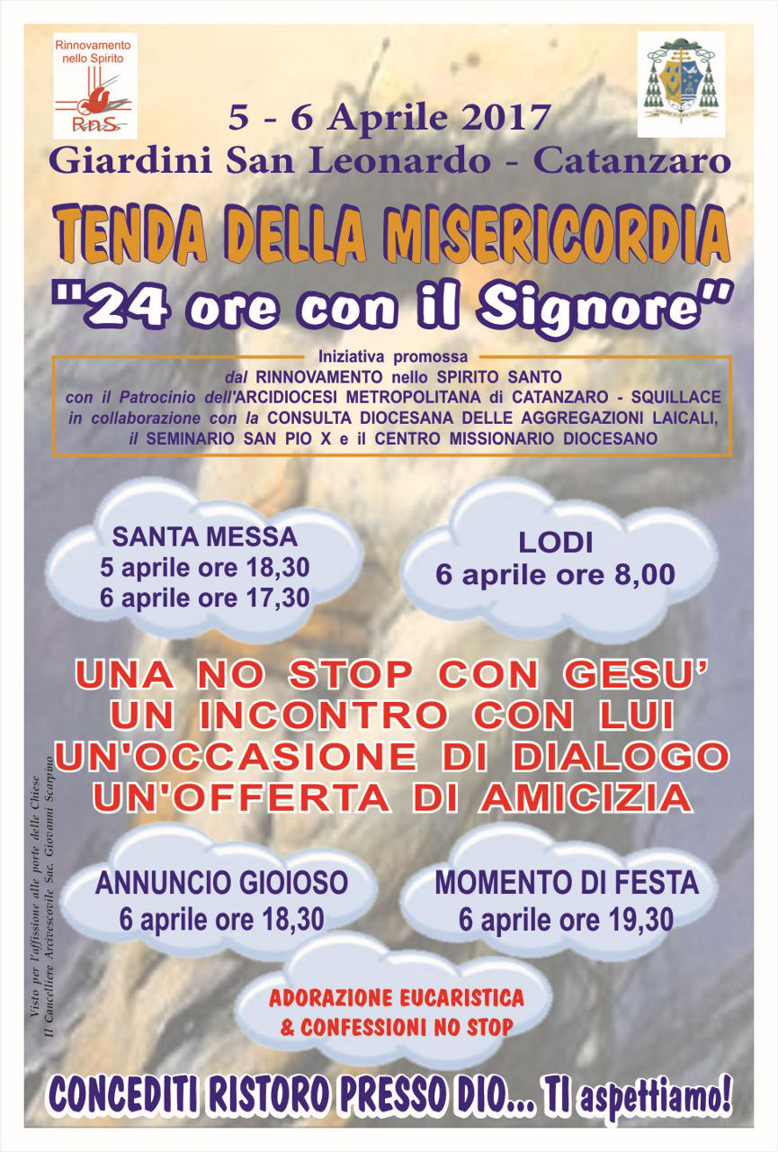 Tenda della Misericordia Catanzaro 5-6 aprile 2017
