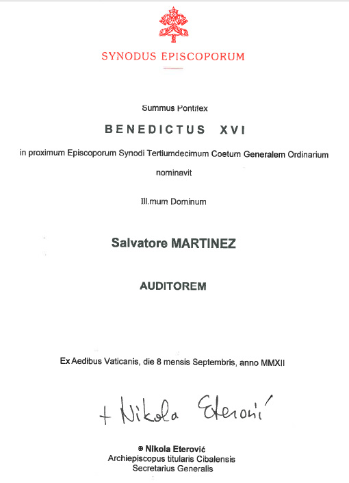 Nomina Martinez Sinodo