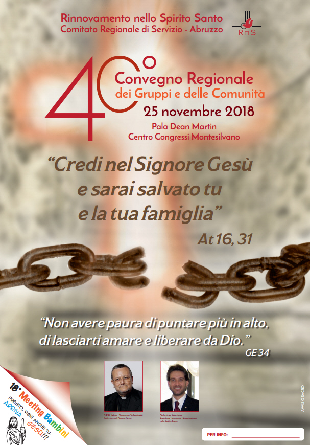 Convocazione Regionale RnS in Abruzzo 2018
