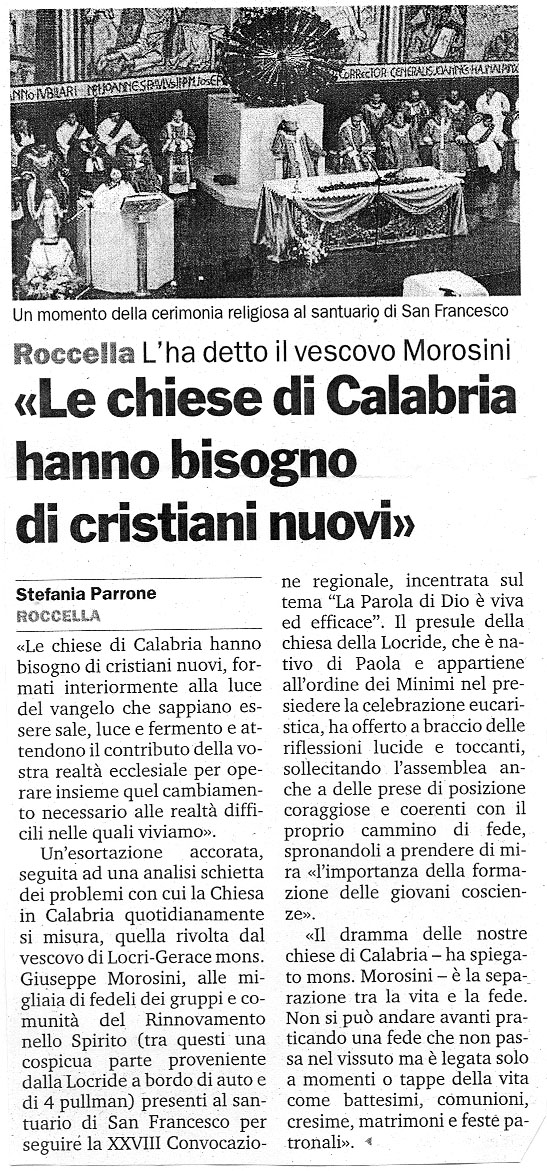 Ritaglio del giornale