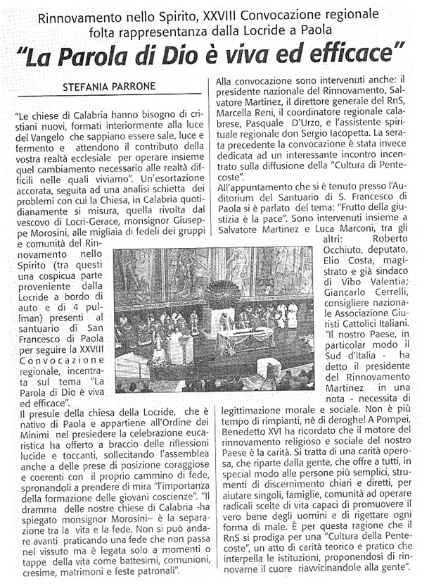 Ritaglio del giornale