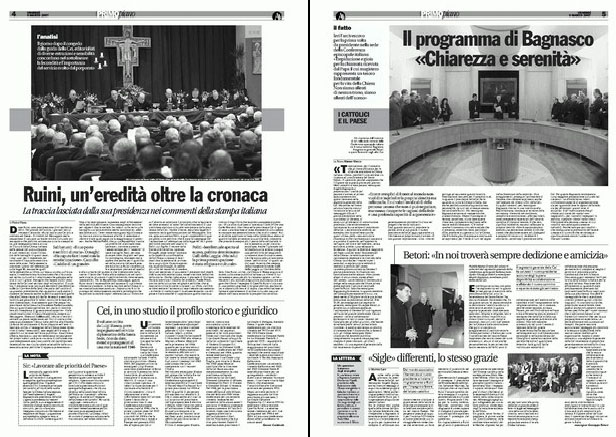 Pagine 4 e 5 di Avvenire del 09-03-2007